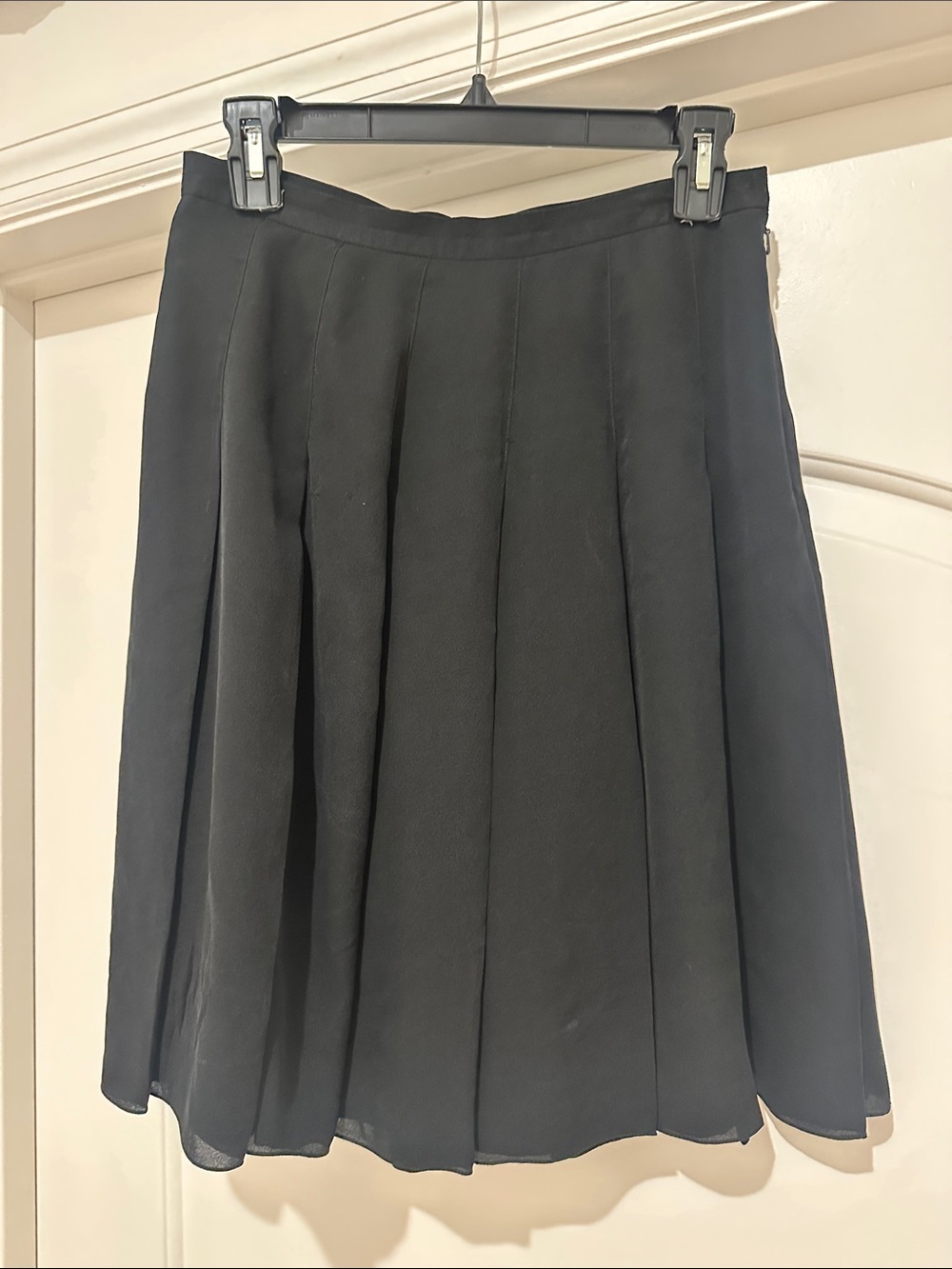 Worth Black Pleated Skater Skirt